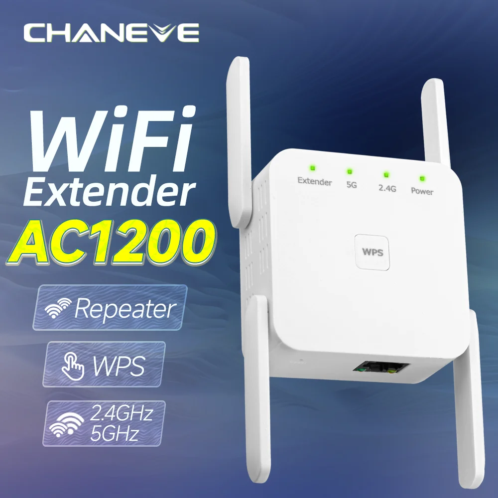 WiFi Repeater 1200Mbps 2.4Ghz/5Ghz Wireless Range Extender Signal Amplifier Wi-Fi Repetidor Booster Long Range For Home Office