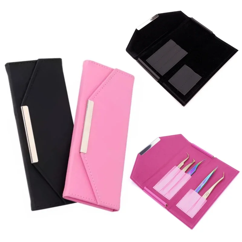 Sac de rangement pour pincettes d'extension de cils, 1 pièce, étui de rangement Portable en cuir, outil de maquillage pour faux cils, accessoires pour cils