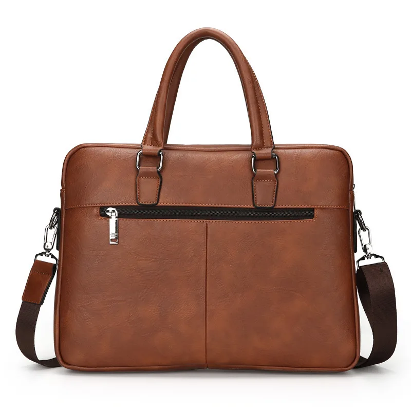 Imagem -04 - Cfun ya Novidades Man Handbag 14 Polegada Computer Shoulder Bolsa Negócios Grande Capacidade de Couro Crossbody Bolsa Homens Maleta Mensageiro Sac