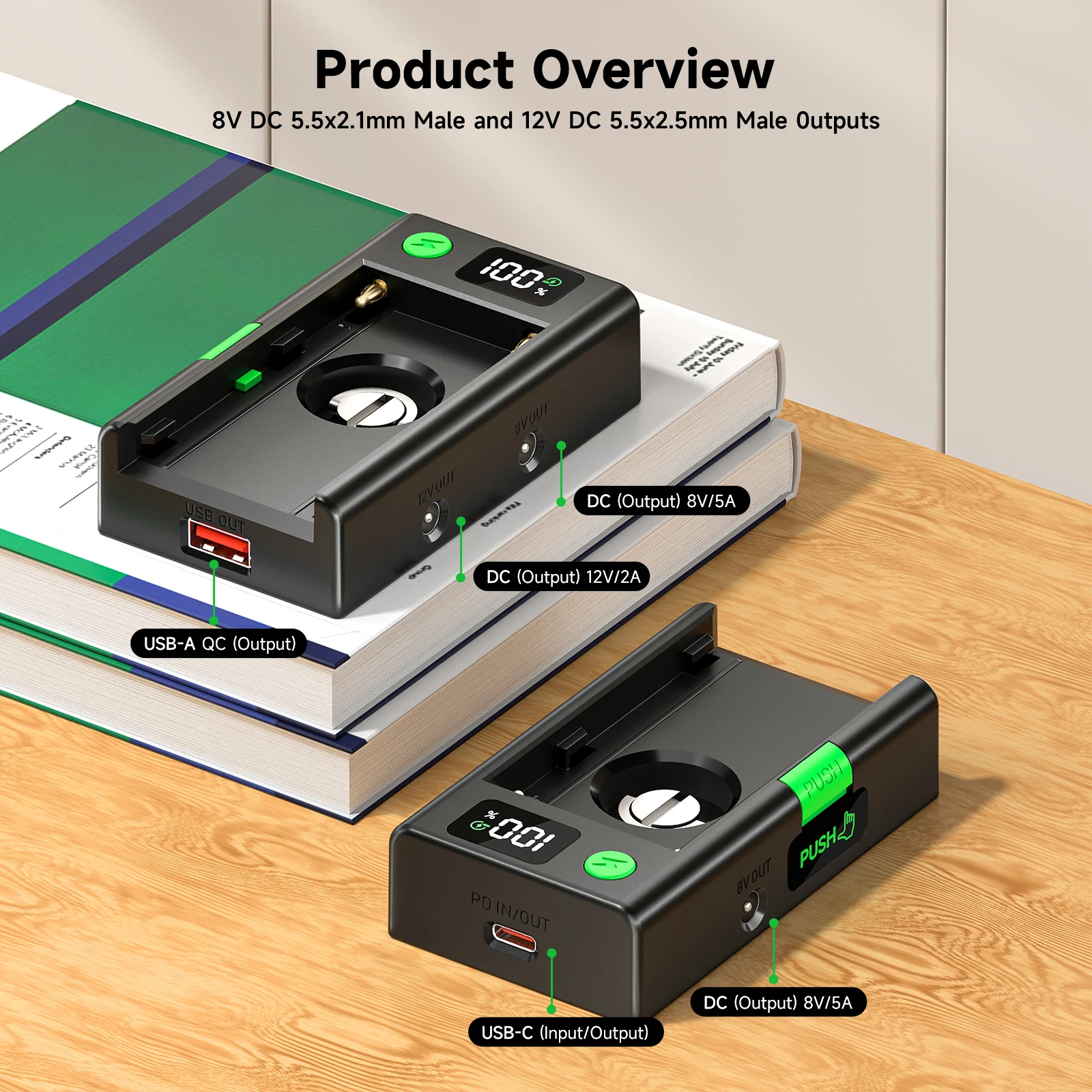 NP-F Bateria Power Transfer Supply System, V-Mount Adapter, Suporte de placa para BMCC, BMPCC, Blackmagic, Câmeras Cinema de Bolso