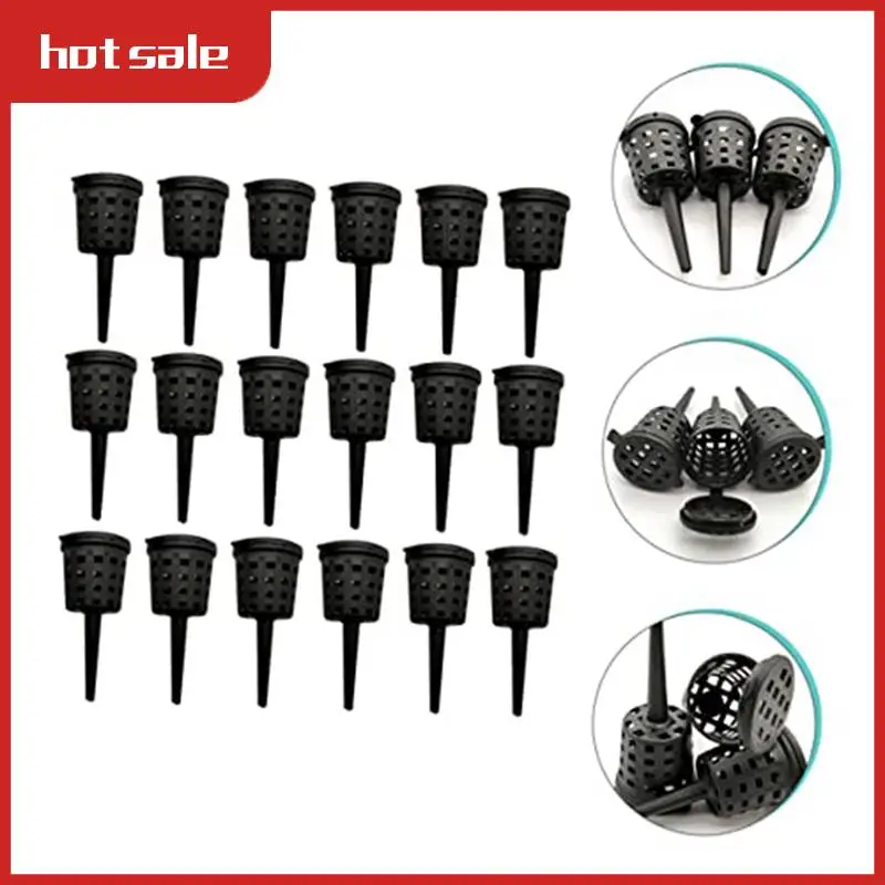 

300 PCS Fertilizer Basket Planting Food Net Pot Potting Soil Black Plastic Portable Fertilizer Box
