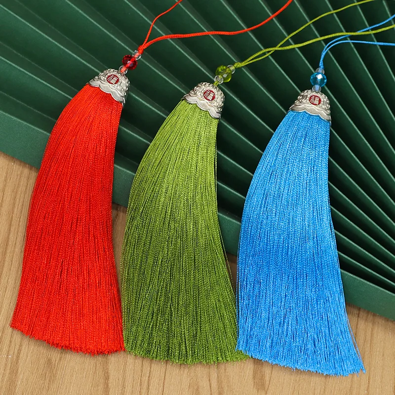 3PC 13CM Cloud Cap Silk Tassel Fringe Sewing Bang Tassel Trim Decor for Craft Jewelry DIY Graft Making Fringes for Sewing