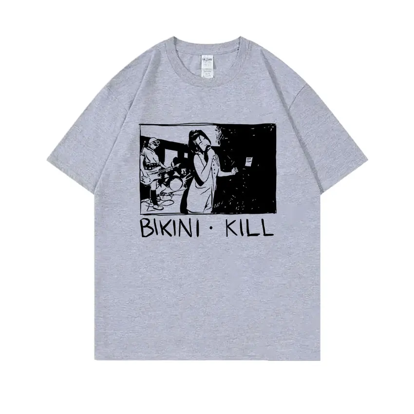 Punk Rock Band Bikini Kill Riot Grrrl Kathleen Hanna Print T-shirts Mannen Casual Oversized T-shirt Korte Mouw Heren T-shirts