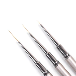 1Pc Kolinsky Acrylic French Stripe Nail Art Line Painting Pen 8mm 15mm 20mm Grid Liner Stripes Drawing Brush Manicure Art Tool