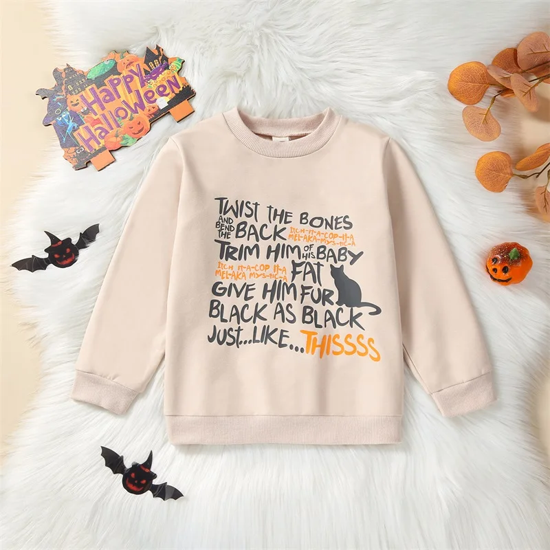 

Cute Halloween Hoodies for Boys Kids Long Sleeve Crewneck Pumpkin Ghost Print Pullover Sweaters Tops for Fall