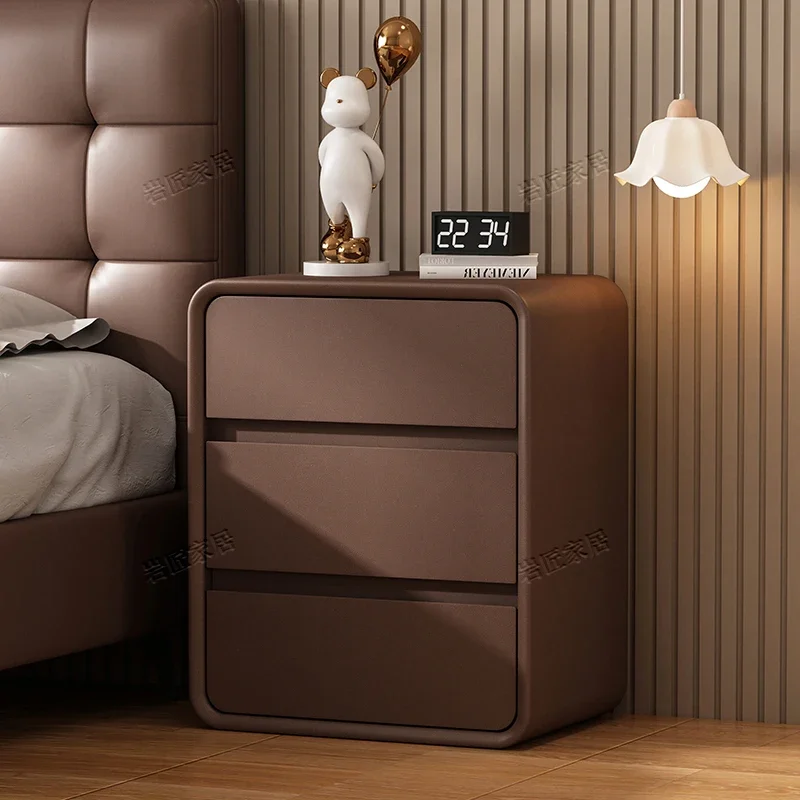 

European Aesthetic Night Table Modern Nordic Italian Drawers Bedside Table Modern Luxury Mesitas De Noche Home Furniture