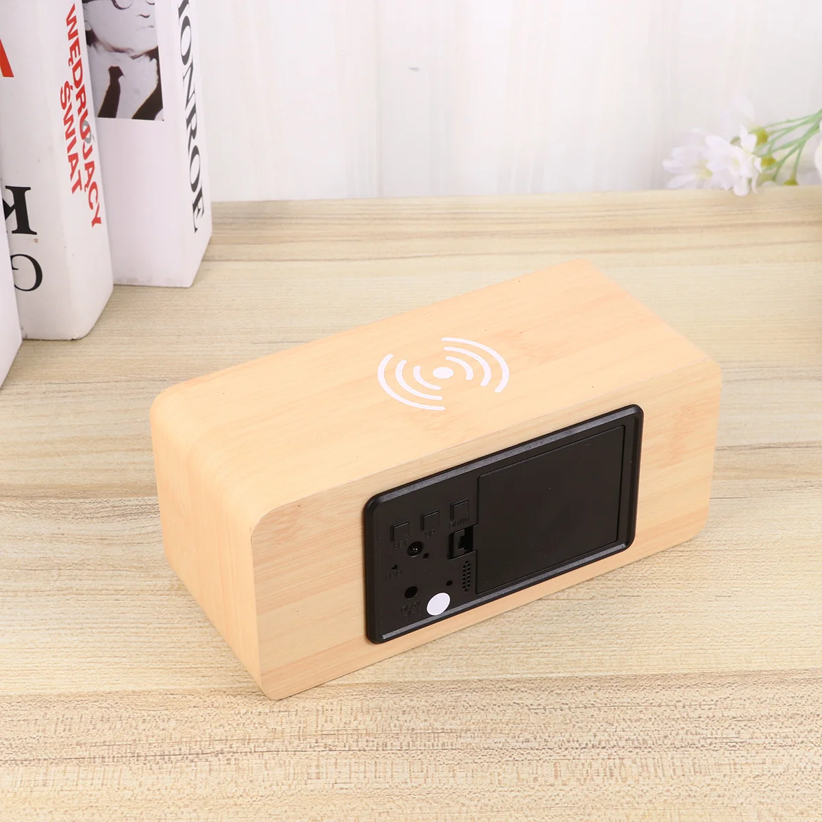 

Wireless Alarm Clock Temperature Clocks Charging Digital Charge Desk Electronic LED
