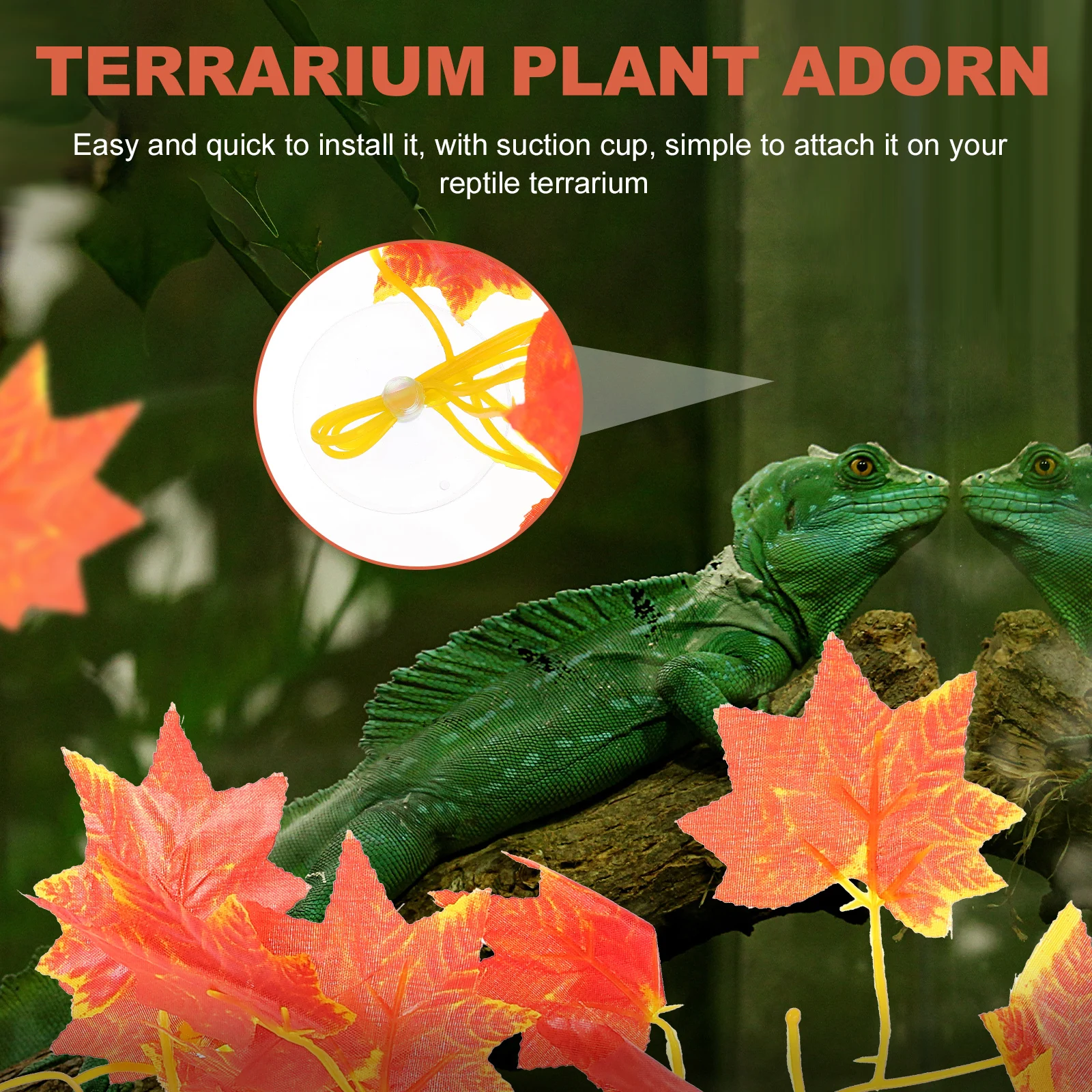 

Artificial Plants for Reptile Terrarium Decor Fake Vine Plant Adorn Gecko Tank Pet SuppliesPlant Terrarium Decor Reptile Box