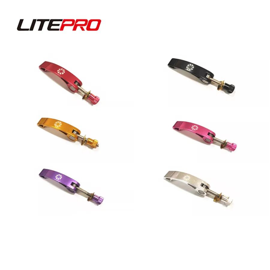 Litepro 412 Folding Bike Head Tube Quick Release Rod 14 16 20 Inch Bicycle Handle Post Upper Tube QR Screw Bike Parts