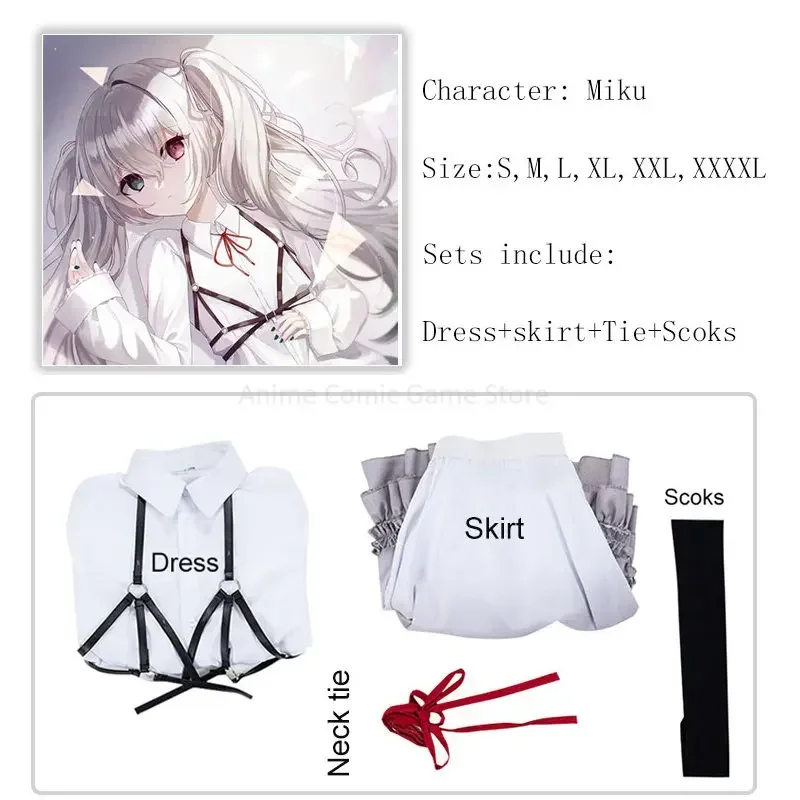 Ata ku Cosplay Project, scène colorée, Sekai Costume Cosplay Lolita Robe Uniforme Japonais, Tenues de ixd'Halloween pour Femmes et Bol