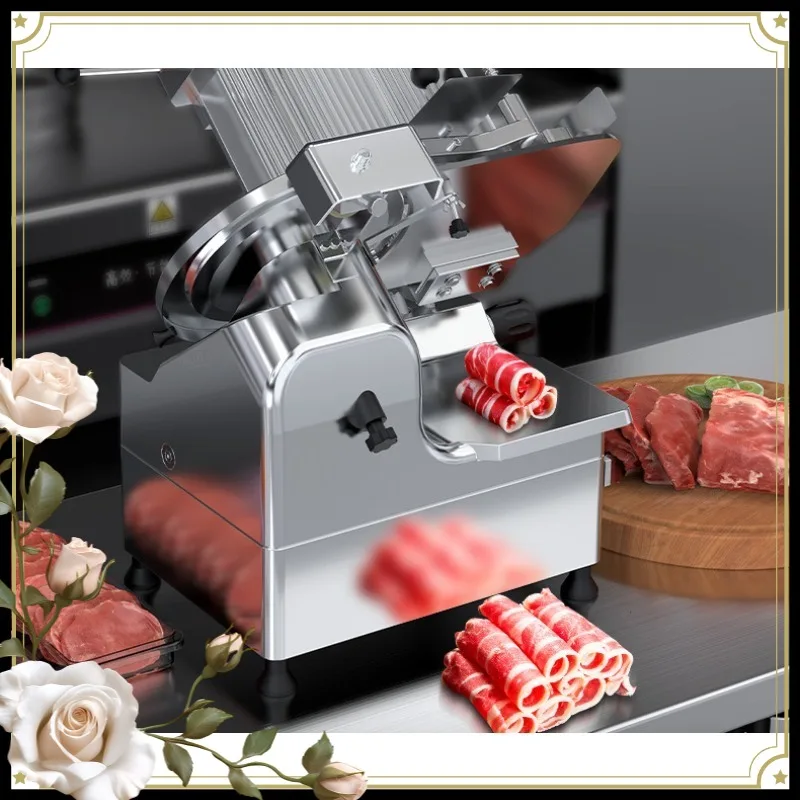Commercial fully automatic beef and mutton roll electric meat slicer multi-functional vertical slicing machine