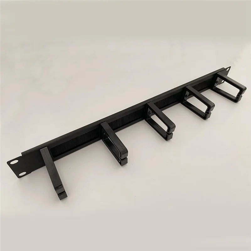 

A29F-1U 19-дюймовые стоечные шкафы Прокладка кабелей Сетевой органайзер Панель сетевых щеток Пять колец Съемная рамка для менеджера проводов