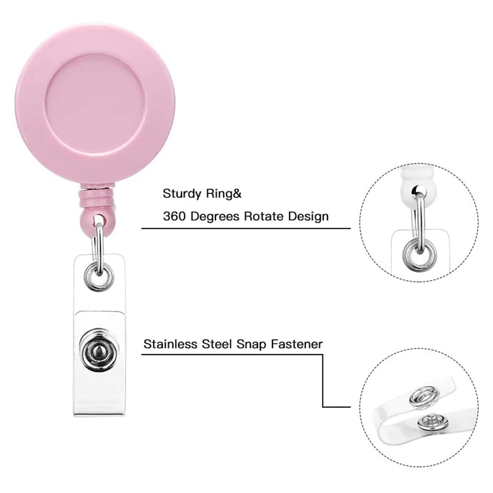 6 Colors 10pcs Lot Retractable ID Badge Holder Clip for Nurse Reel with Alligator Clips Nurse Gadgets Porta Tarjeta