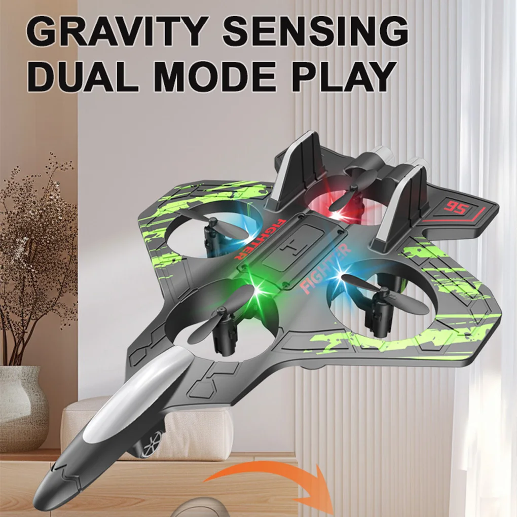 RC الطائرات EPP لعبة رغوة مقاتلة RC طائرات بدون طيار قابلة للشحن أربعة محركات لعبة هليكوبتر 2.4G حيلة مع ضوء RC هواية طائرة نفاثة #3