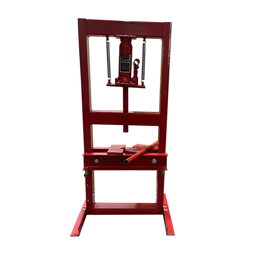 

6 Ton Hydraulic H-Frame Garage Floor Adjustable Shop Press with Plates 6T Red for Garages or Professional Shops Accessories