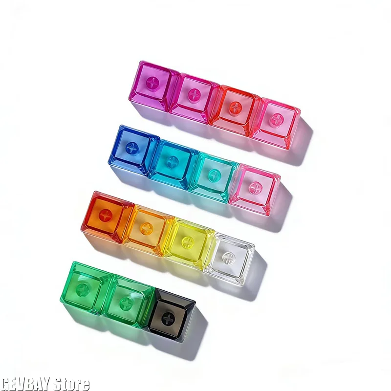 10pcs High Transparency Backlit Keycap XDA2 Height 9.3mm Transparent Ball Cap Keycaps Multi-Color for Mechanical Keyboard