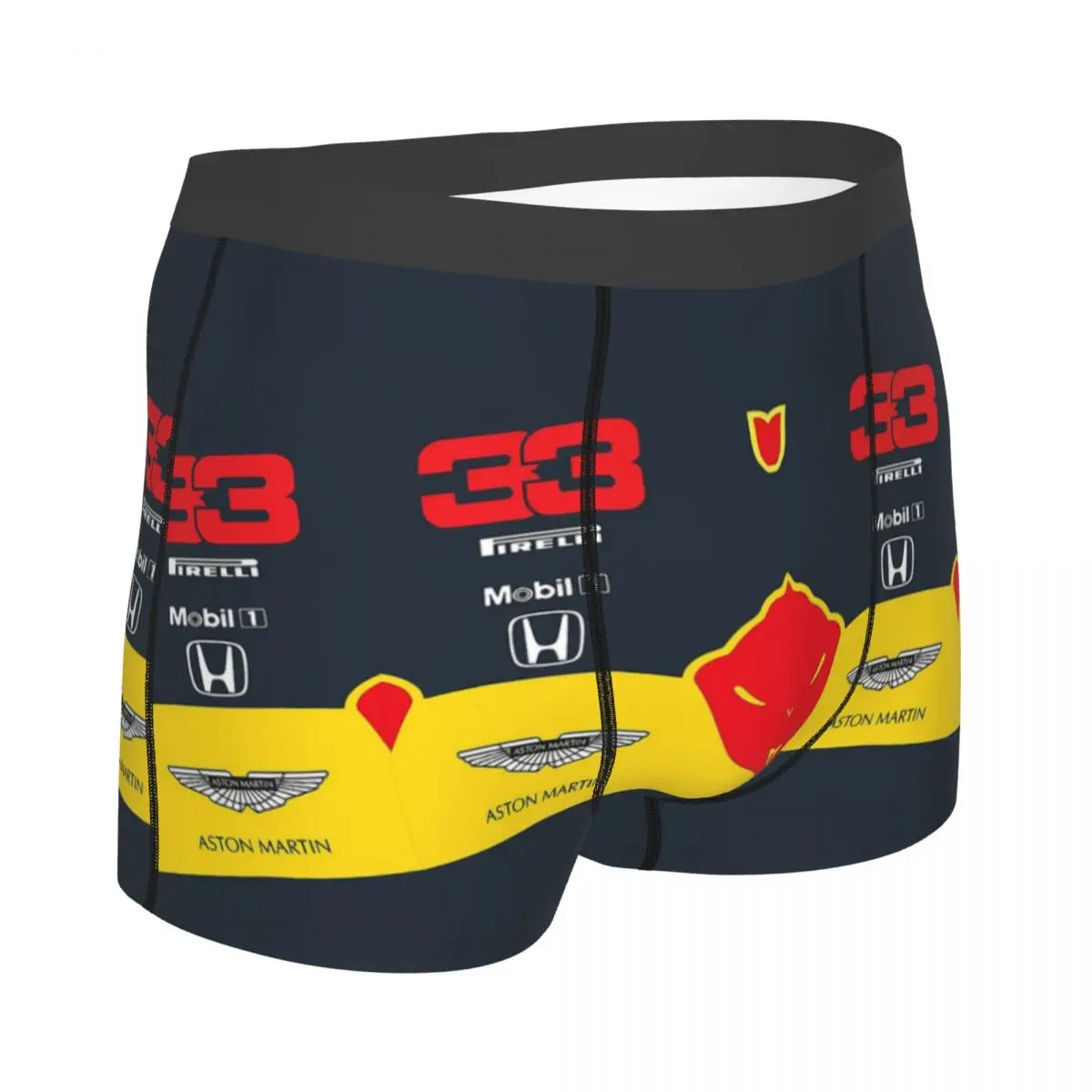 Max Verstappen 33 RB Men\'s Boxer Briefs Boxer Briefs Highly Breathable Underpants Top Quality Print Shorts Birthday Gifts