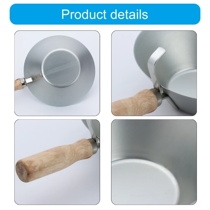 Panelas lama aço inoxidável com alça para carpintaria panelas lama para trabalho pesado gesso