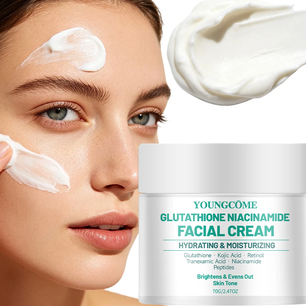 Glutathione Niacinamide Face Cream YOUNGCOME Kojic Acid Retinol Tranexamic Acid Peptides Daily Hydrating Moisturizing Face Cream