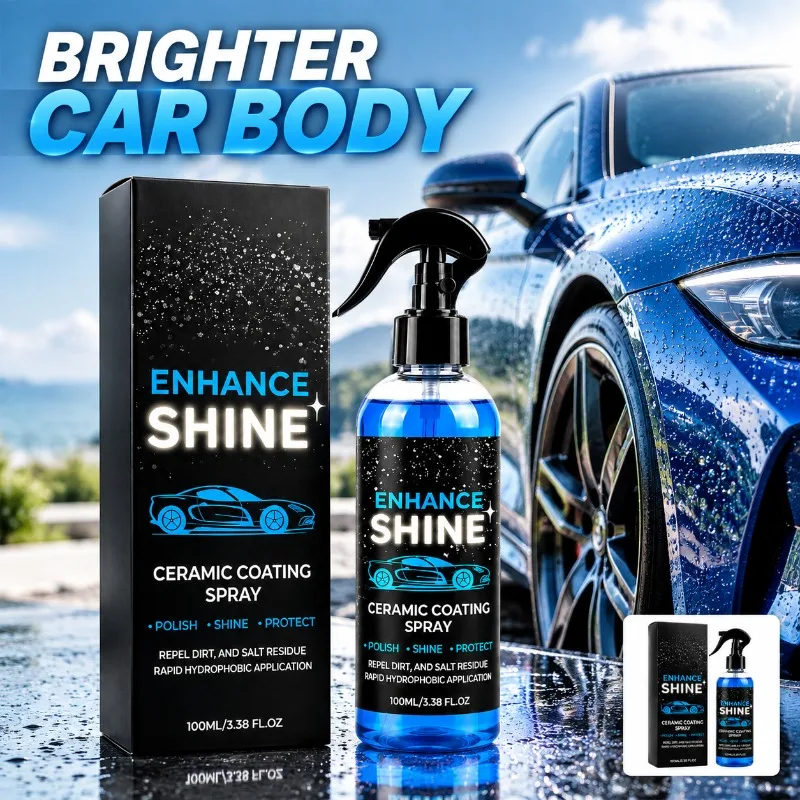 Car Ceramic Coating Spray Automotive Paint Hydrophobic Formula Daily Surface Washing Upkeep Bodywork Bright Visual Finish Auto