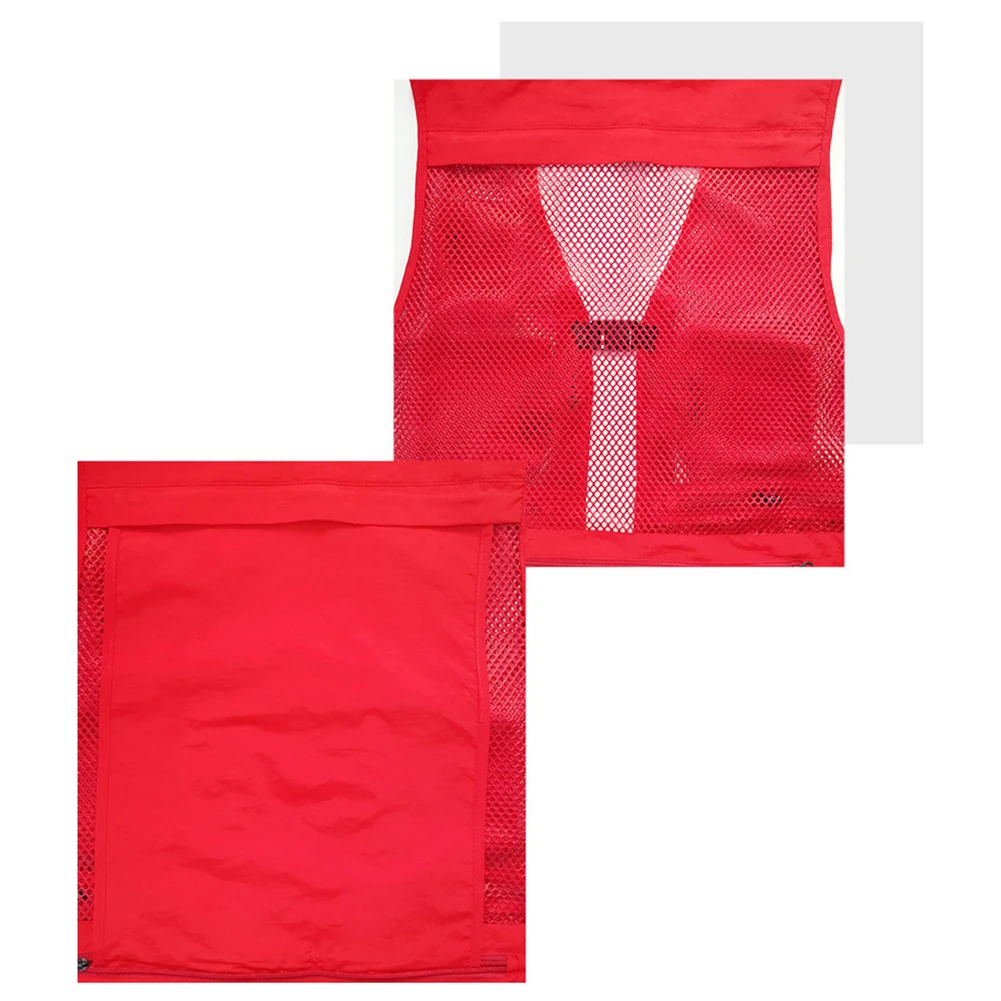 Mens Sleeveless Vest with V Neck and Multiple Pockets Mesh Jacket for Photography Fishing and Outdoor Adventures