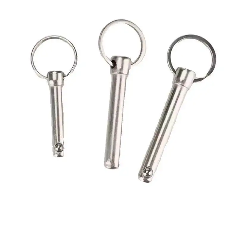 

Carbon Steel Quick Release Ball Lock Pin with Ring, Single Ball Detent Pin, Axle Safety Pin M6x32 M8x28 M8x70-M12x60 M13x150
