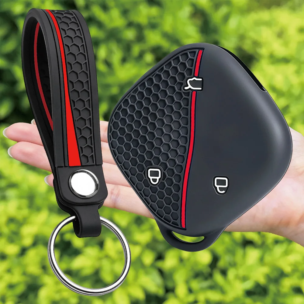 For Chevrolet Spark EUV For Baojun Yep Plus Soft Touch Key Protector With Compact Finger Loop And Key Ring