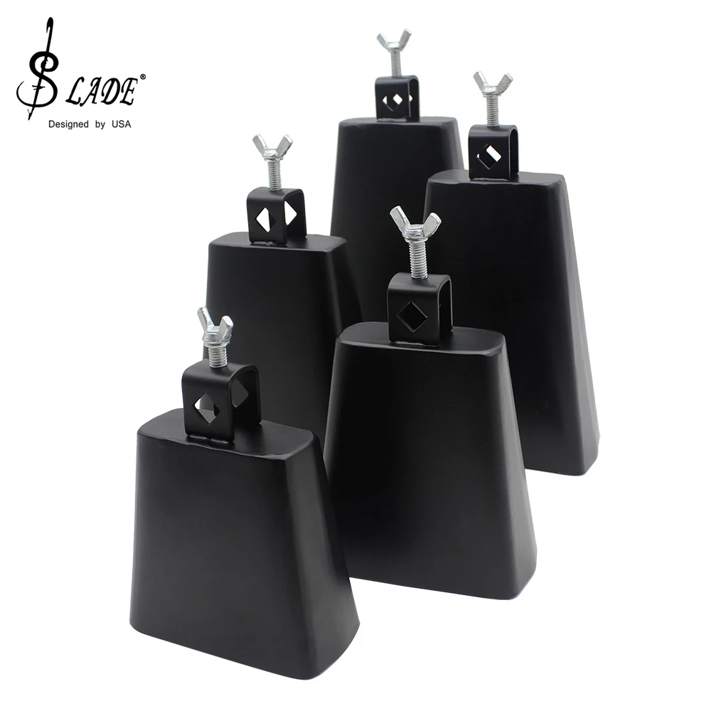 SLADE 4/5/6/7/8 Inches Cowbell Metal Steel Material Jazz Music Tools Hand Held Cattle Bell Drums Percussion Instrument Fittings