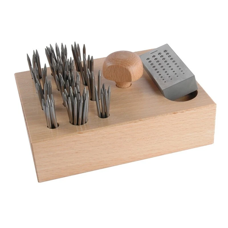 

British Swiss bead suction needle and groove seat block, beading tool set