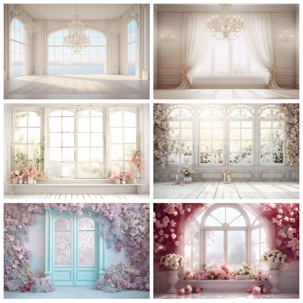 

Photography Background White Boho Floral Arch Wall Adult Birthday Wedding Maternity Portrait Decor Backdrop Photo Studi