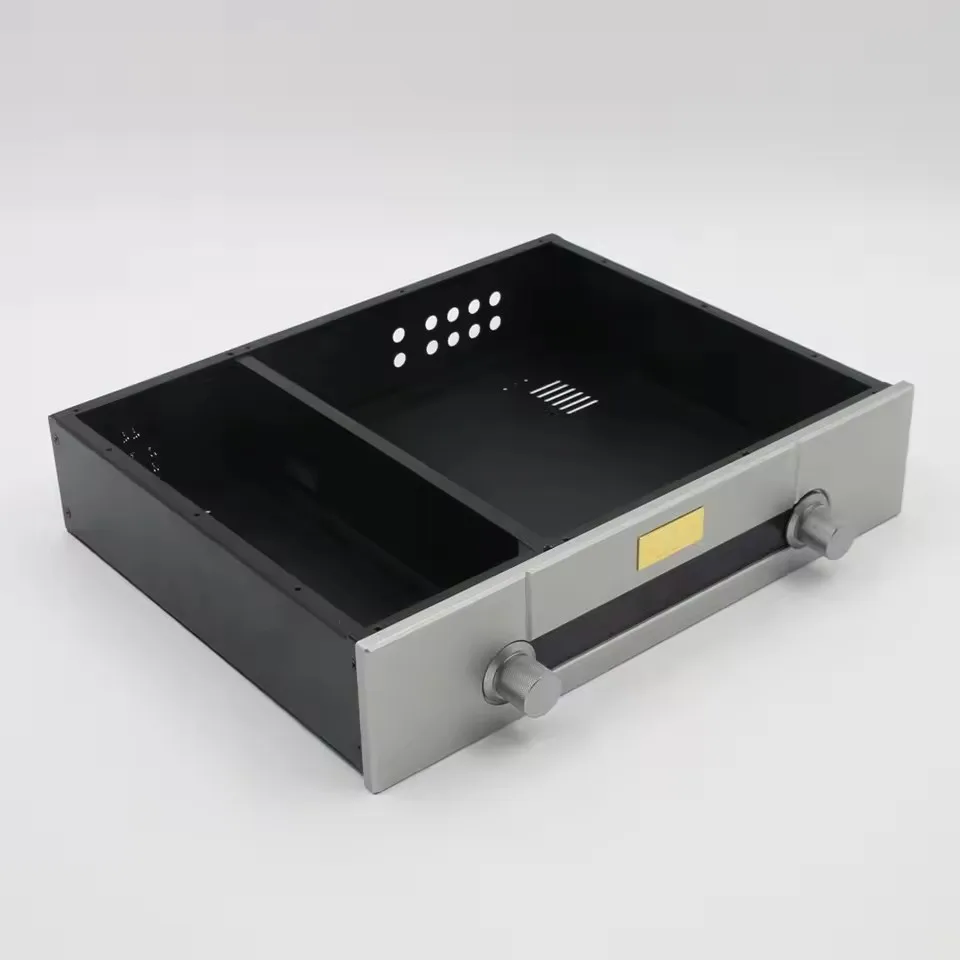 Imitation Goldmund Preamplifier Enclosure / Aluminum Panels Iron Chassis / AMP Case Box DIY ( 430*95*340mm)