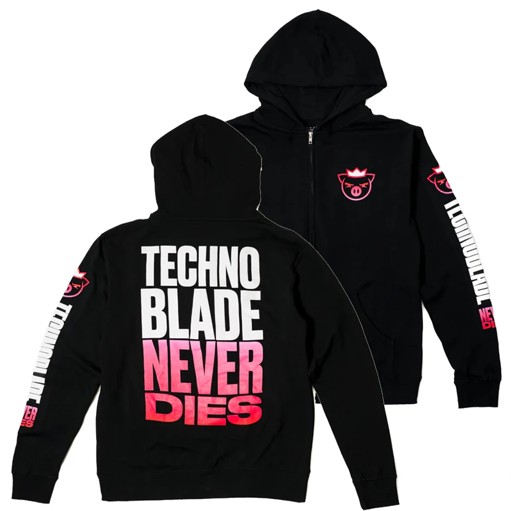 

Technoblade Never Dies Zip Up Hoodie Long Sleeve Streetwear Women Men Sweatshirt 2023 Casual Style Fashion Clothes