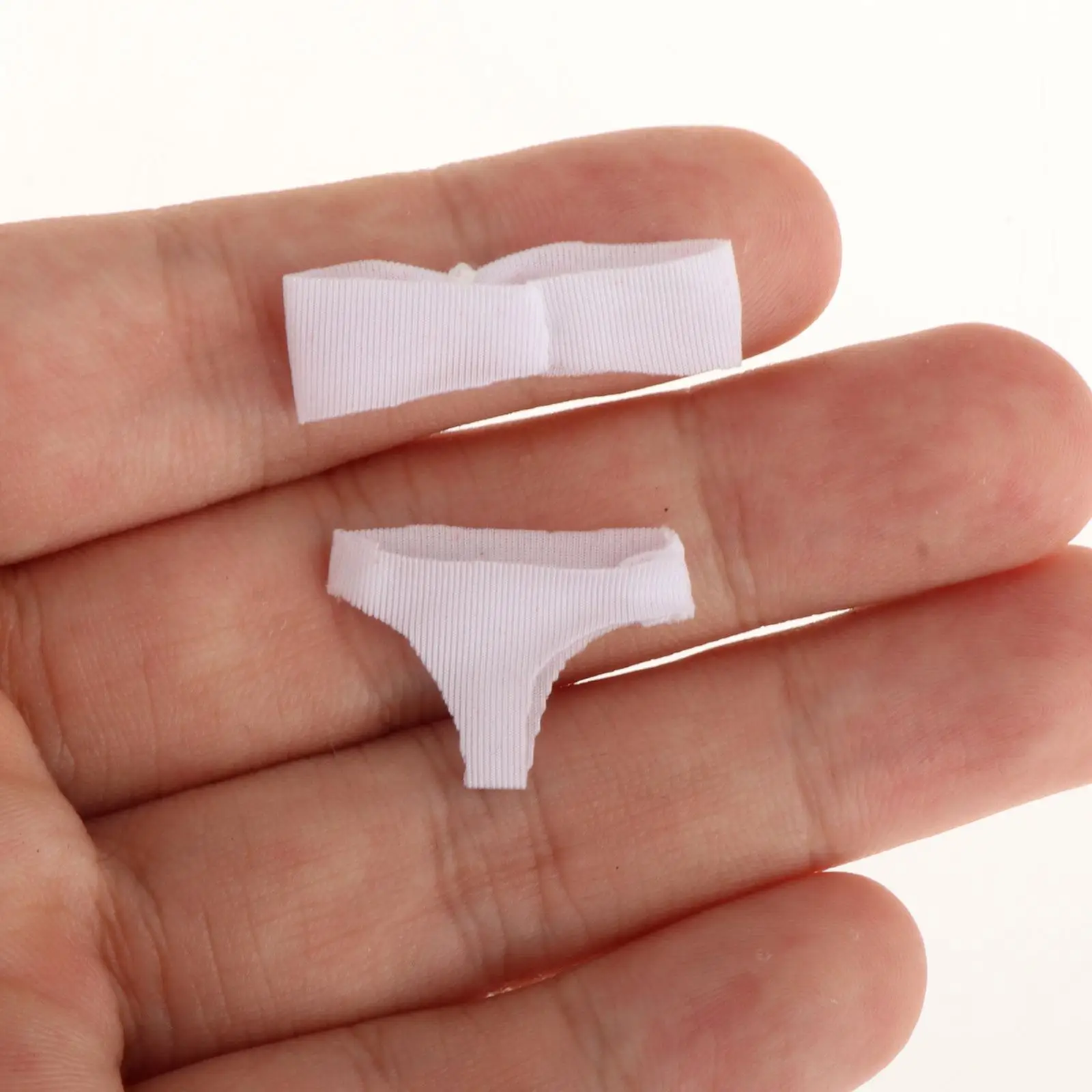 1/12 ملابس دمى أنثى حمالة صدر وملابس داخلية ملابس قوية لشخصية 6 بوصة باللون الأبيض #4