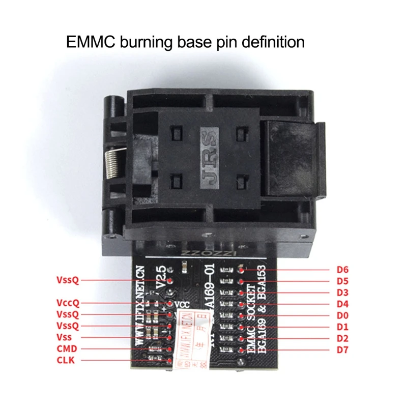 Imagem -04 - Emmc Adaptador V2.5 com Peças Bga Bounding Box para Rt809h Programador Rt-bga16901 Bga169 Bga153