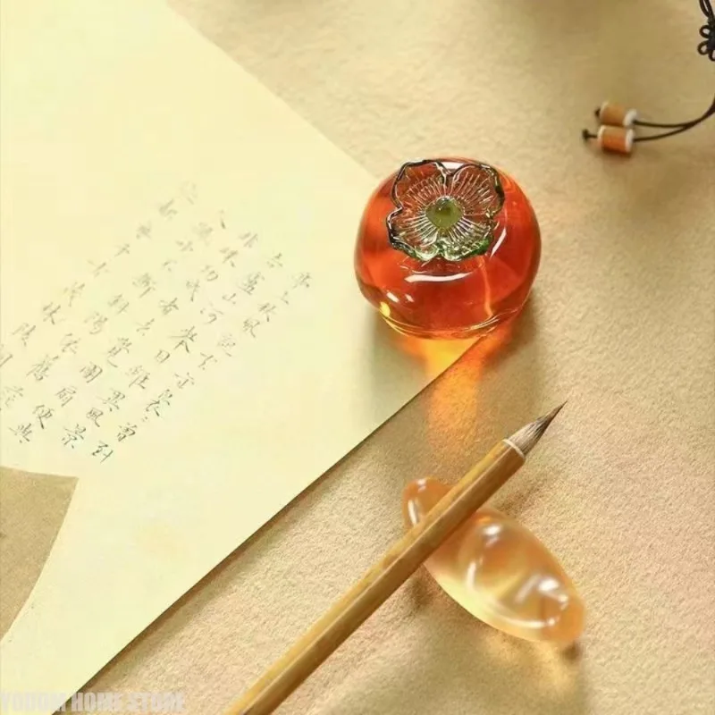 Home Colors Crystal fruit Paperweight with Diamond Natural Stone Glass Crafts Souvenir Home Decor Table Ornament Fruit Figurines