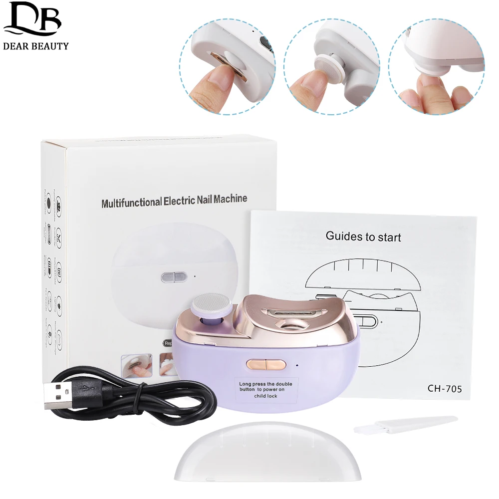 

USB Automatic Nail Trimmer For Adult Baby Electric Nail Clipper Grinder Polishing Machine Finger Toe Scissors Manicure Tools