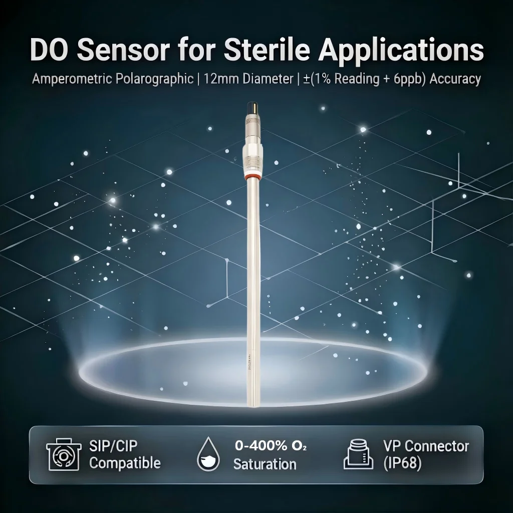 DO6800 High Temperature Dissolved Oxygen Probe 130C Sterilization 316L SS Housing Polarographic DO Sensor