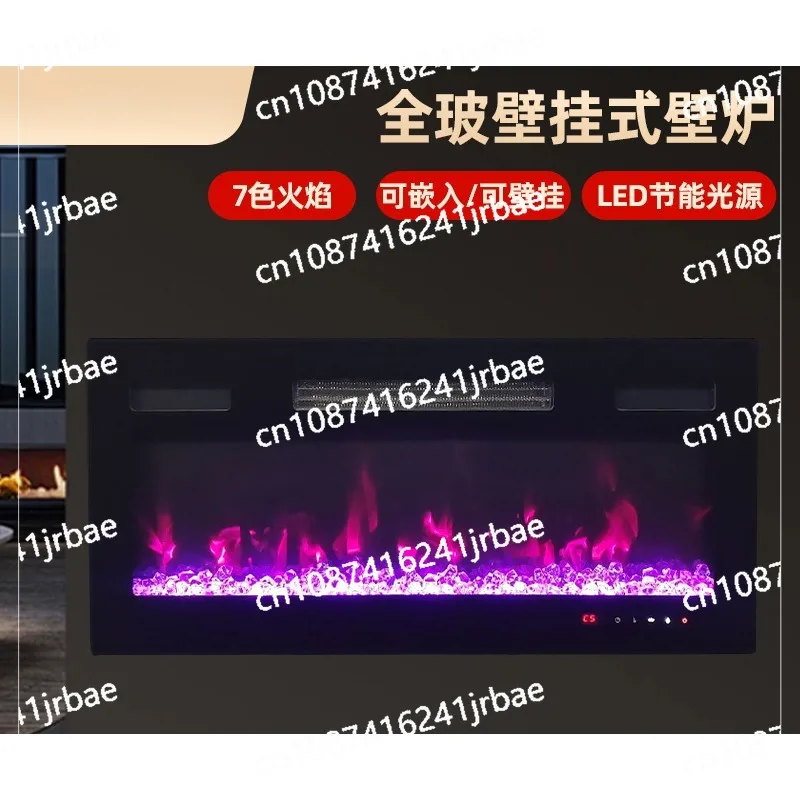 Living Room Electric Fireplace Decorative Wood 3d Indoor Mounted Home Heating Fire Prevention Hidden Wall  with Remote Control