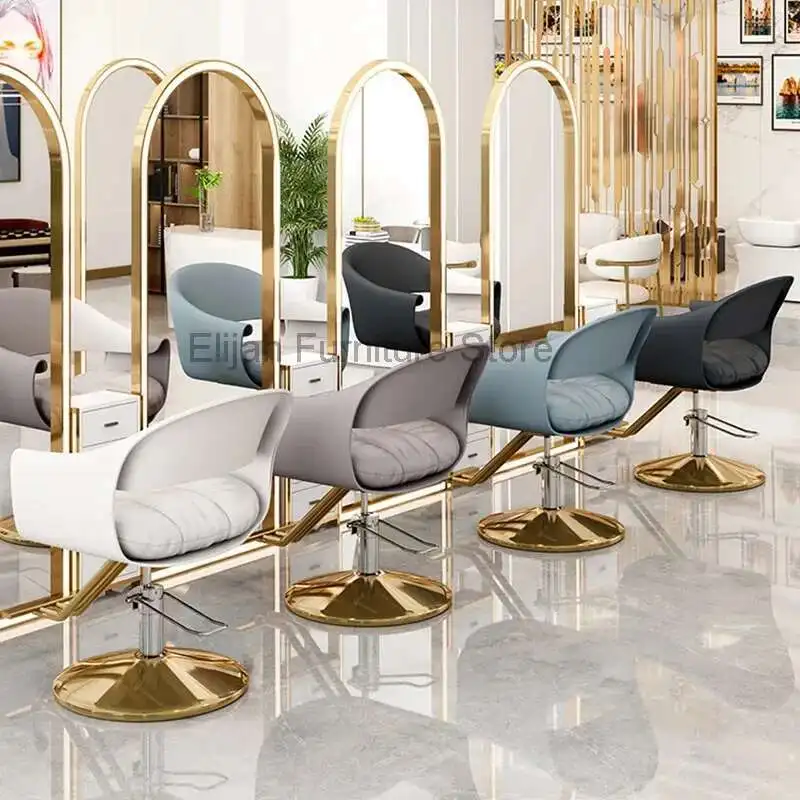 

Nordic Luxury Barber Chairs Modern Professional Hairdresser Lift Barber Chairs Simple Comfort Salon Furniture Cadeira FYBC