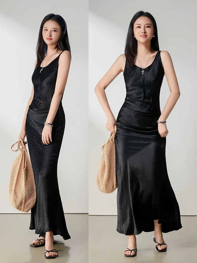 

LSEA Little Sea 00% Bla Triacetate High Waist Slim Fit Svel Dr Ele Sle 45 Deee Oblique Cut Soft Fabric