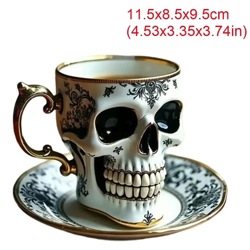 Stylish Resin Skull Coffee Mug Bonehead Design Gothic Skull Crusher Coffee Skeleton Head Mugs Collectors 2025