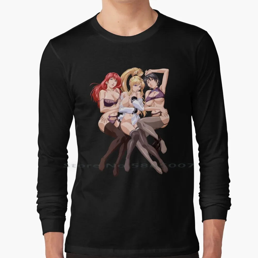 Bible Black Hentai | Saeki Kaori , Takashiro Hiroko 100% Cotton Long Sleeve T Shirt Bible Black Saeki Kaori Takashiro Hiroko