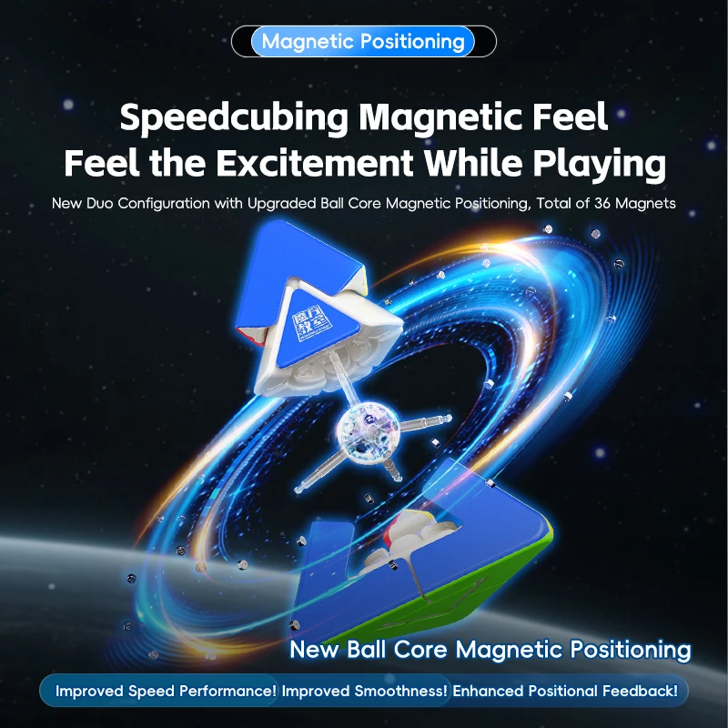 [JudyCube] MOYU Duo Magic Tower Ball Core Magnetic Magic Cube Professional Fidget Toys MFJS Duo Cube 2x2 Cubo Magico Puzzle