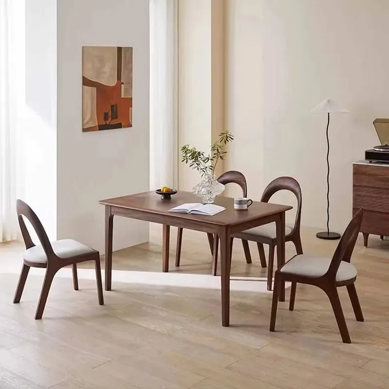 كراسي طاولة طعام فاخرة داخلية فريدة من نوعها خشبية لتوفير المساحة طاولات المطاعم الإبداعية الحديثة Mesas De Comedor المنتجات المنزلية #2
