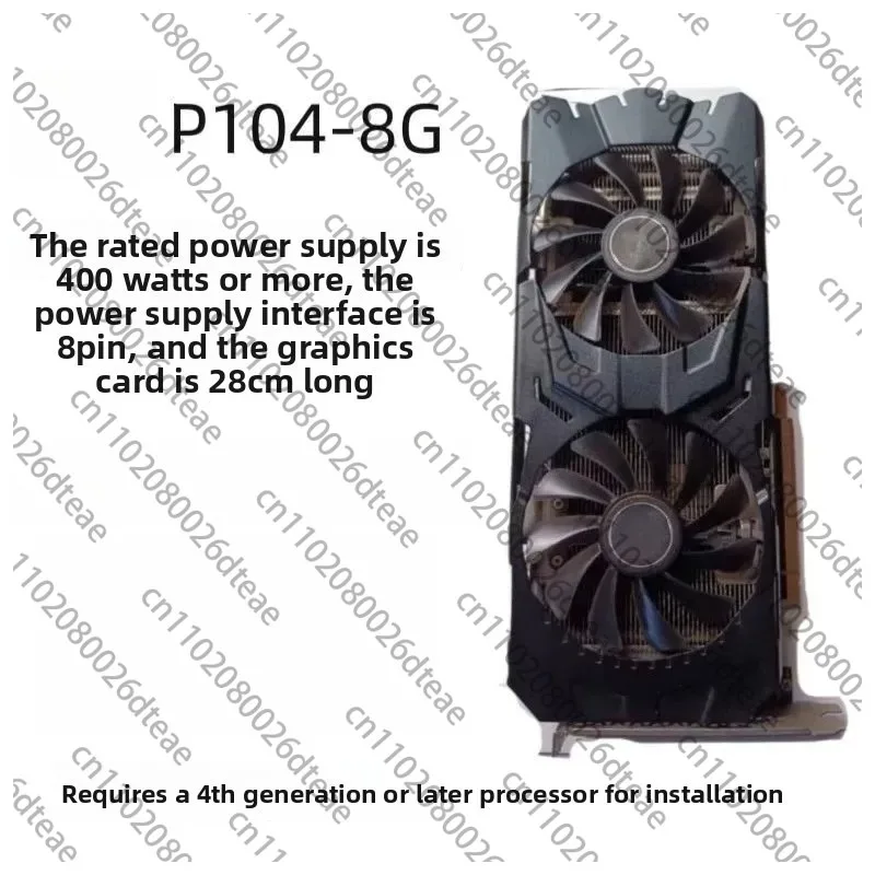 Card P104-100 8Gb Graphics Card for Gaming Card for Computer P104