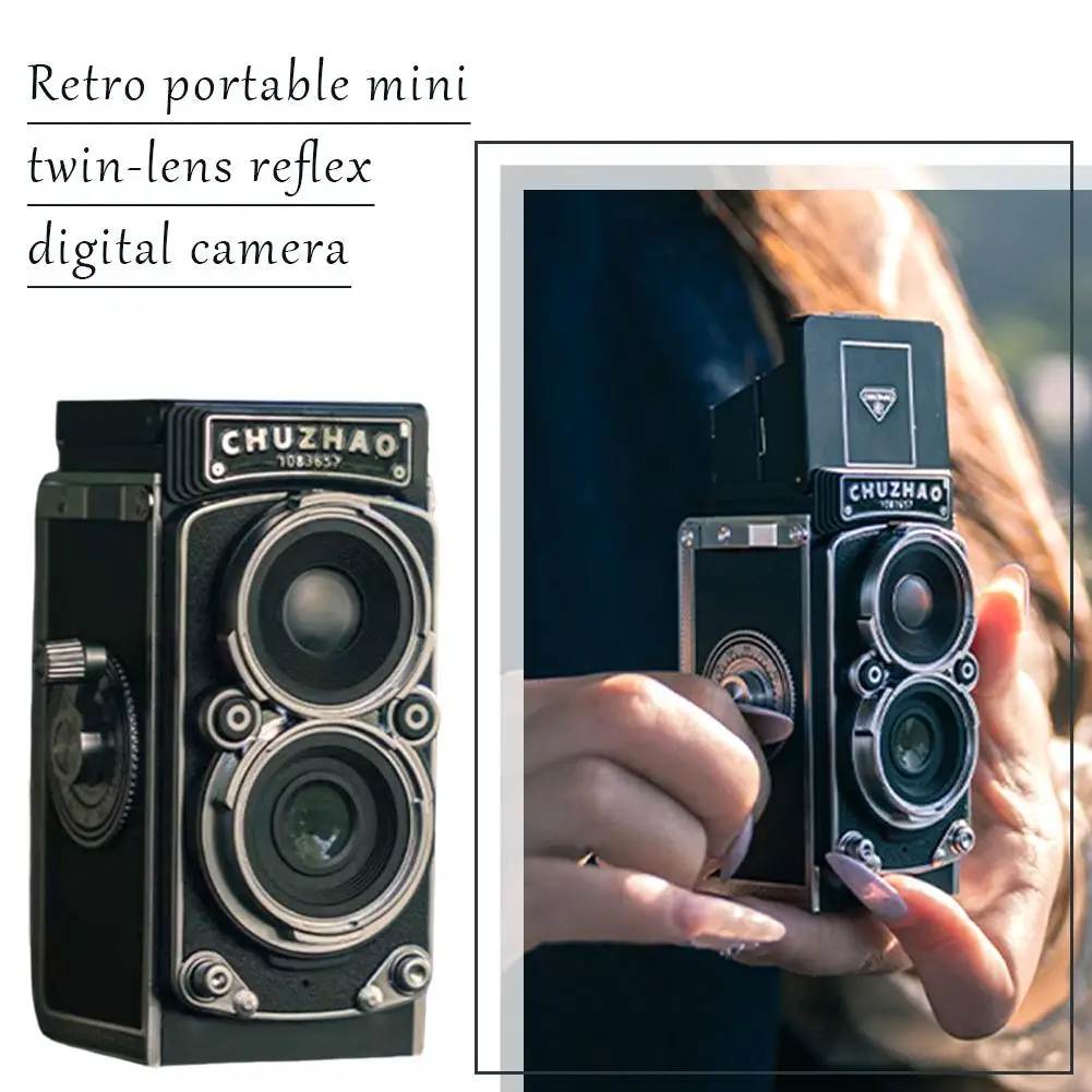 

Mini CCD Twin-reflex Camera 1.54 Inch Screen CCD 12MP 1080P Travel Portable Retro Digital Camera Children Student Birthday Gift