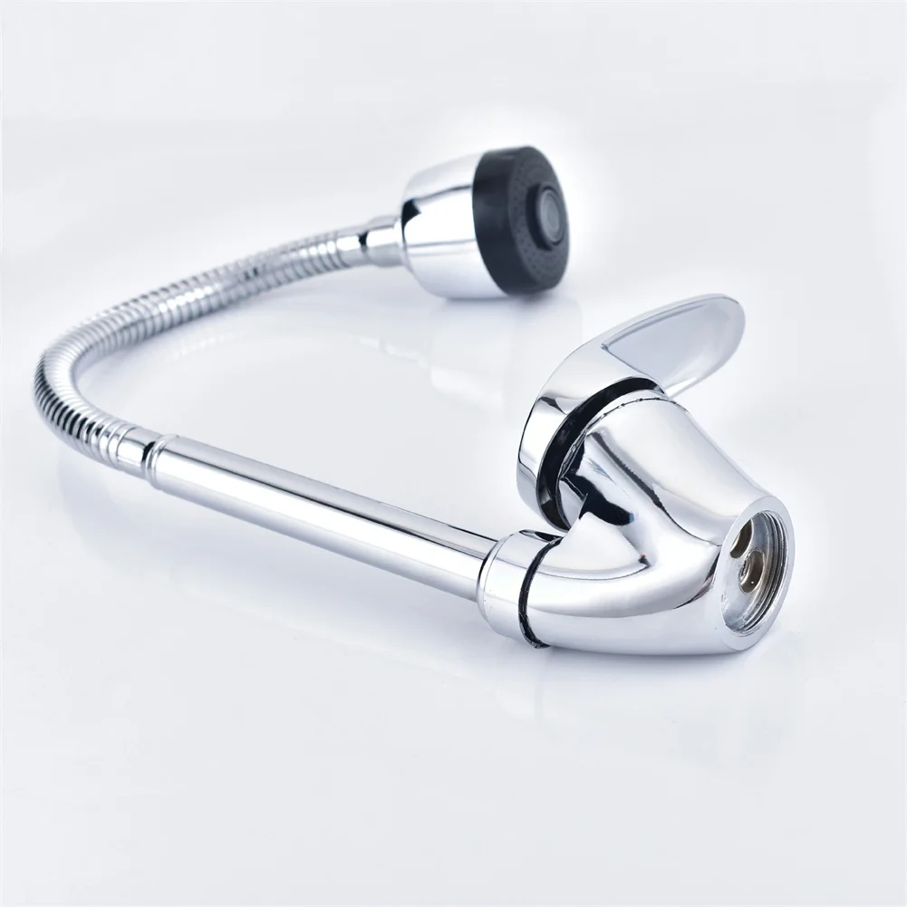 Zinc Alloy Kitchen Faucet with 360 Degree Rotatable Spray Head and Shower Function for Modern Minimalist Basins