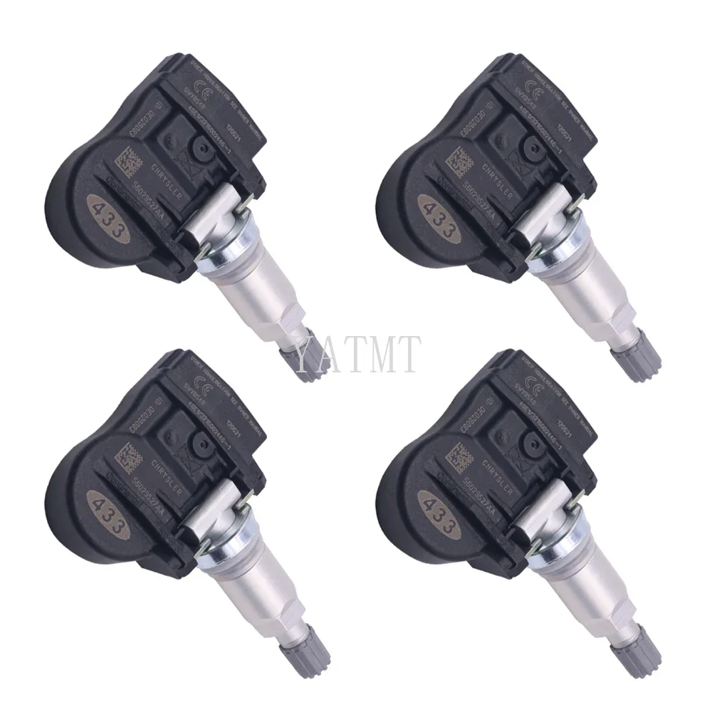 YMTMT  4 PCS Tire Pressure Sensor TPMS 56029527AA 433MHz For Chrysler For Dodge For  Jeep For  Lancia Flavia