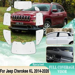 Full Cover Sunshades For Jeep Cherokee KL Accessories 2014~2020 Full Surround Windshield Window Visor Car Accessories 2018 2019