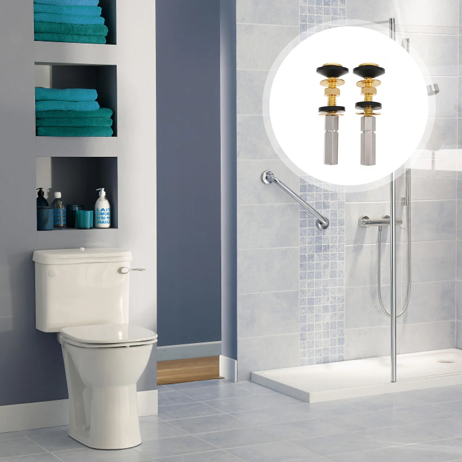 

2Pcs Toilet Seat Replacement Screws Stainless Steel Copper Fixing Bolts Toilet Water Tank Screws Universal Mounting Bolts